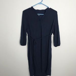 Navy blue motherhood maternity dress
